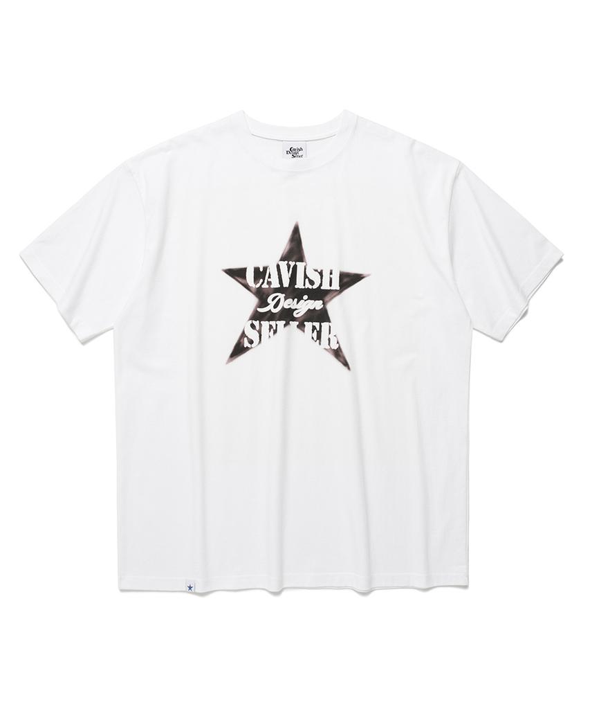 CAVISH Star Stencil Ss Tee White(Cv2Emut501A)