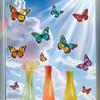 Colorful Simulation Flower Butterfly Balcony Glass Doors and Windows Home Beautification Static Window Stickers
