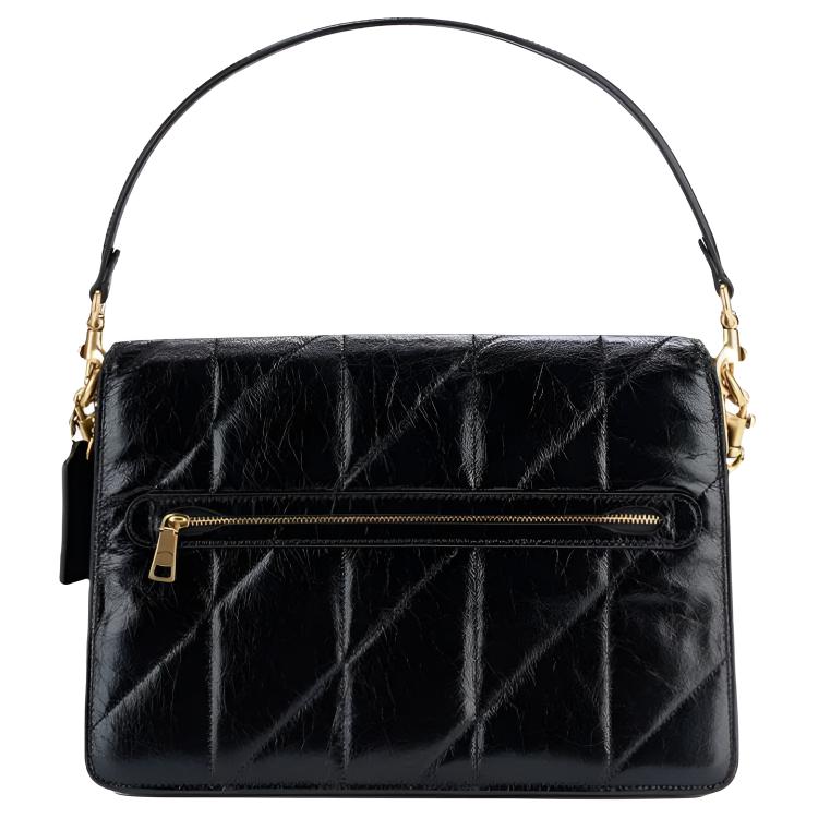 Coach Chain Tabby 30 Logo Flap Top Handle Crossbody Bag Women handbags Black CAF54-B4BK