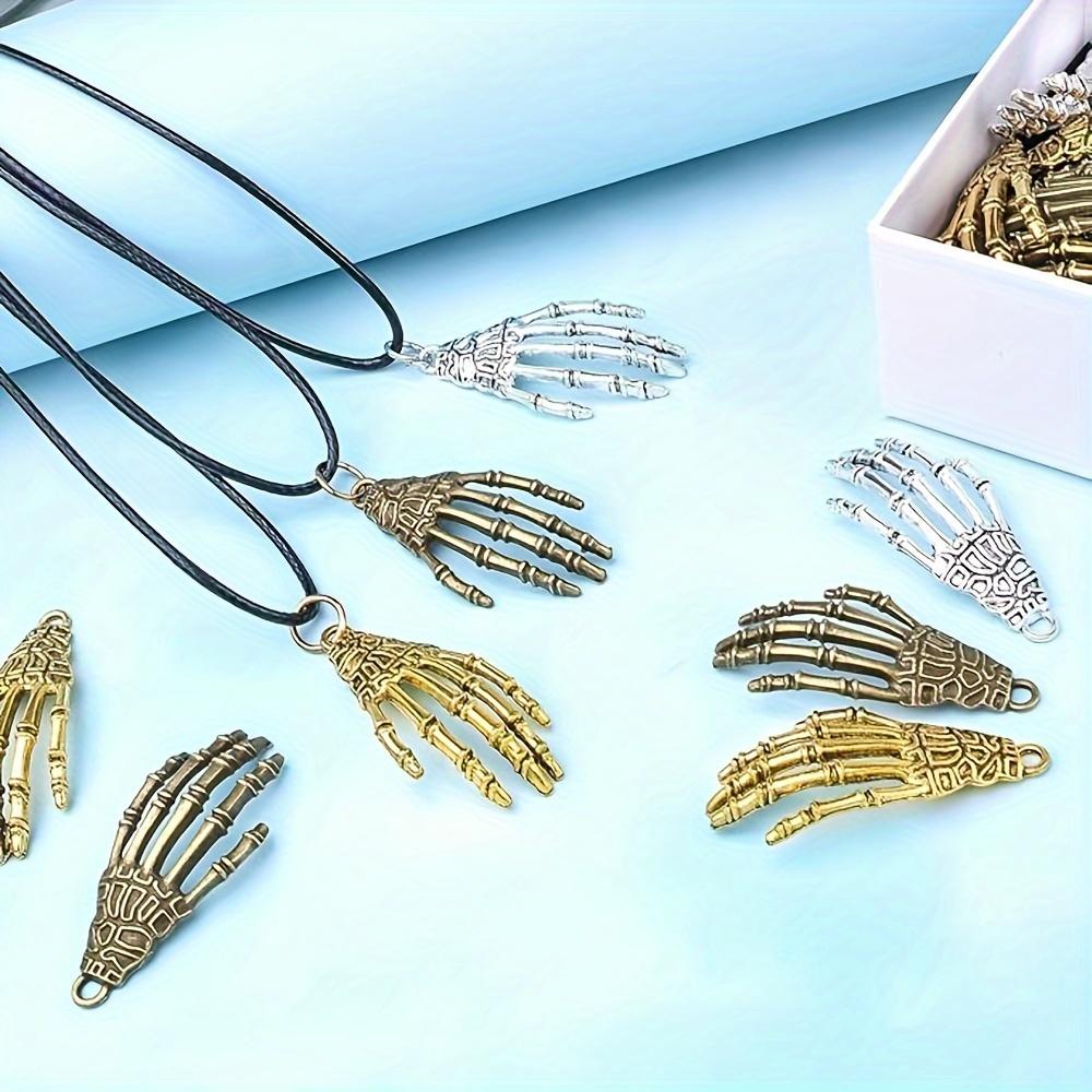 5/15 шт. случайных разноцветных рок-стилей в форме скелета, креативная мода, готика, браслет «сделай сам», ожерелье, серьги, брелок, браслет на лодыжку, аксессуары