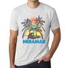 Men’s Vintage Tee Shirt Graphic T Shirt Summer Triangle Miramar Vintage White