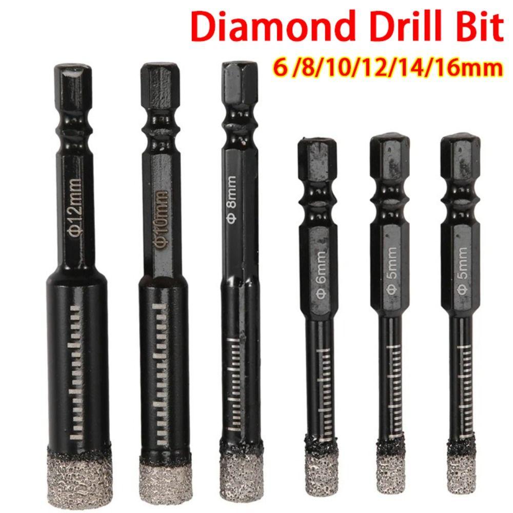 Hard Tile Hole Opener Hex Shank Dry Drill Bit for Granite Ceramic Tile Stone Glass