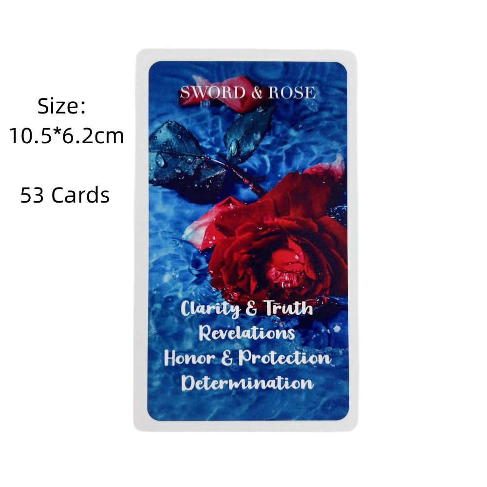 Mystic Red Rose Oracle Cards Гадательная колода English Vision Edition Таро Доска Игра Игра Для Вечеринки