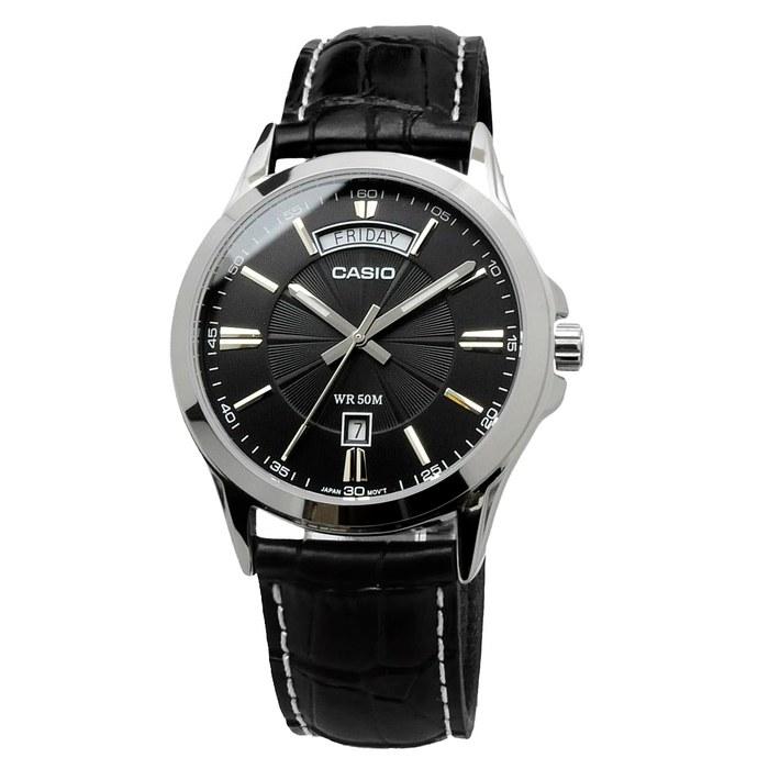 [Casio] Мужские аналоговые кварцевые часы MTP-1381L-1AV - Черные