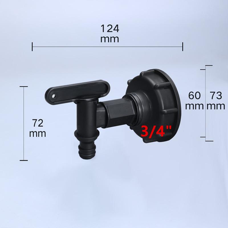 1/2" 3/4" IBC Tank Valve Adapter Hose Garden Water Connector 60mm Coarse Thread Replacement Valve Fitting Parts