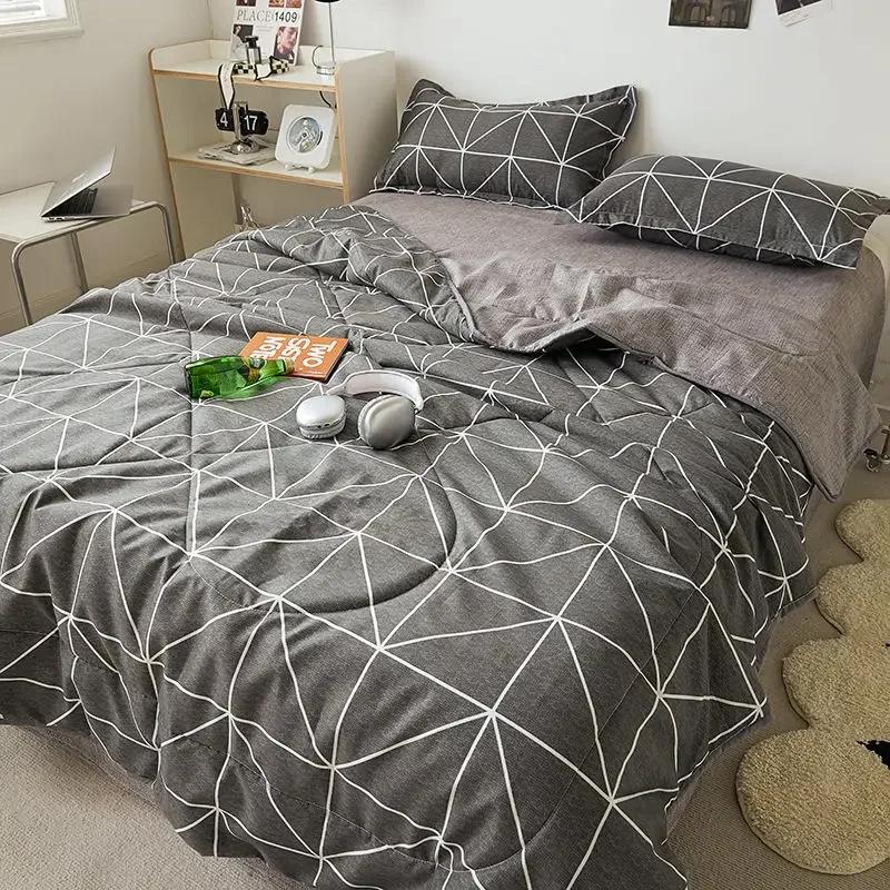 Летние одеяла в стиле принцессы, моющиеся, с цветочным рисунком, односпальное, двуспальное, двуспальное, покрывало с кондиционером, для девочек и мальчиков