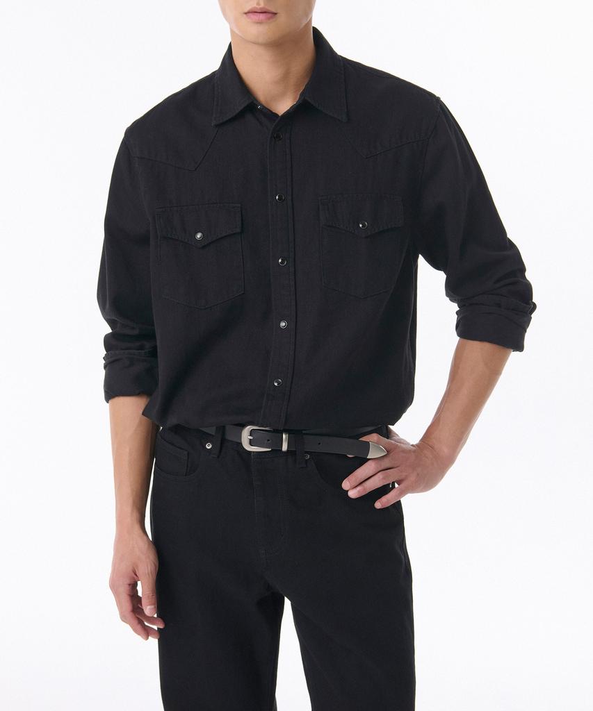MUSINSA STANDARD Denim Western Shirt [Black]