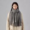 100% Wool Scarf Women'S Premium Winter Warm Shawl Large Size Stylish And Simple