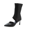 Shoes for Women  New Sexy Pointed Toe High Heel Women's Boots Autumn Winter Fashion Hollow Breathable Ladies High Heels