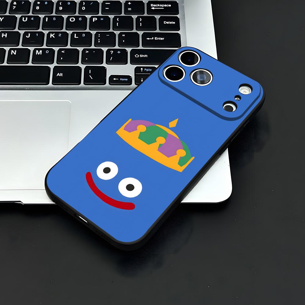 D-dragon Q-Quest Слайм Чехол для телефона Для IPhone 17 Air 16 E Pro Max 15 14 13 Mini 12 Pro 11 Max Plus Черный Мягкий корпус