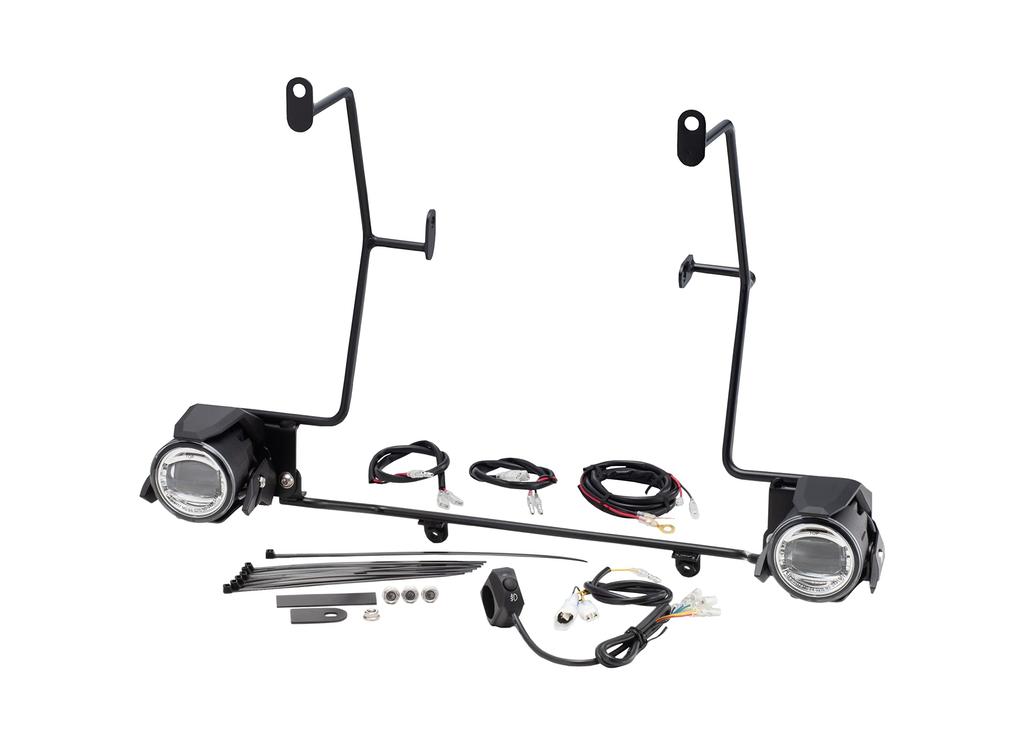 Kijima Motorcycle Parts Fog Lamp Kit LED Auxiliary Light ABS Waterproof IP68 White V-STROM650/XT 5700-6200K 205-6153