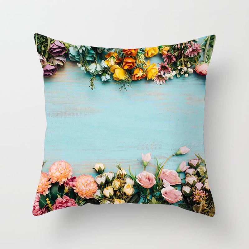 Home Supplies Cute Pastoral Cactus Print Pillow Cover Sofa Cushion Cover