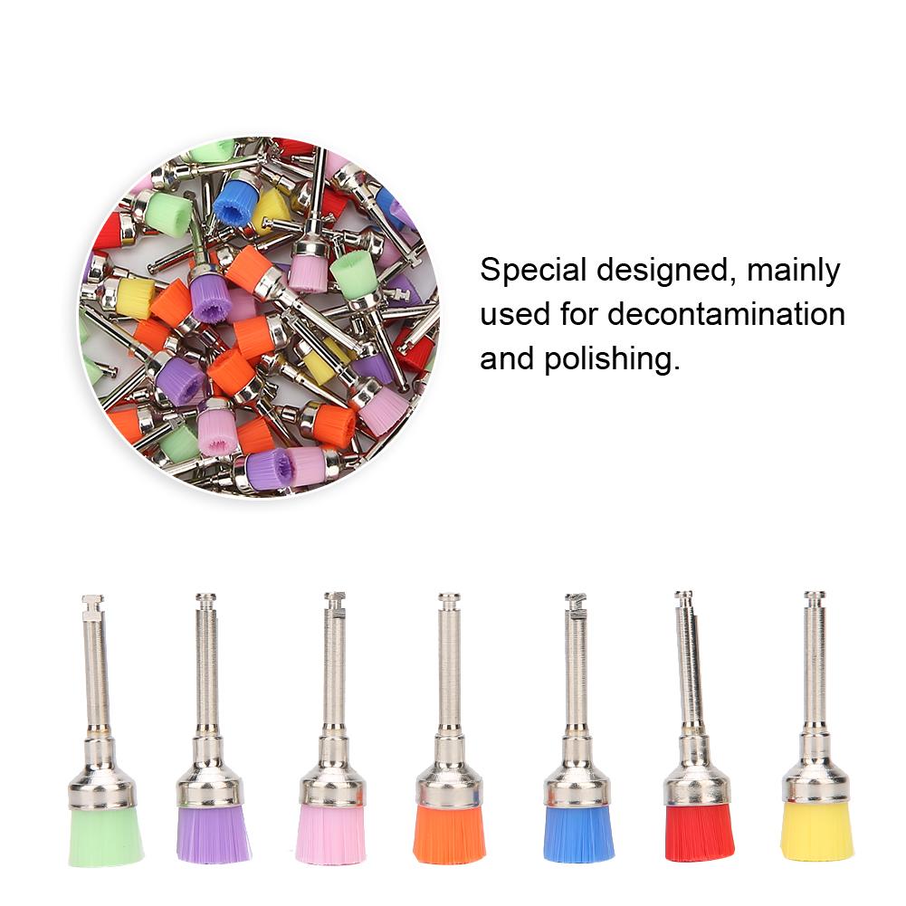 100Pcs Dental Polisher Nylon Teeth Polishing Brush  Dental Supply with Storage BoxMixed Color