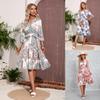 2025 Новое женское модное элегантное платье весна-лето с принтом, тонкая талия, тренд, свободное и удобное платье
