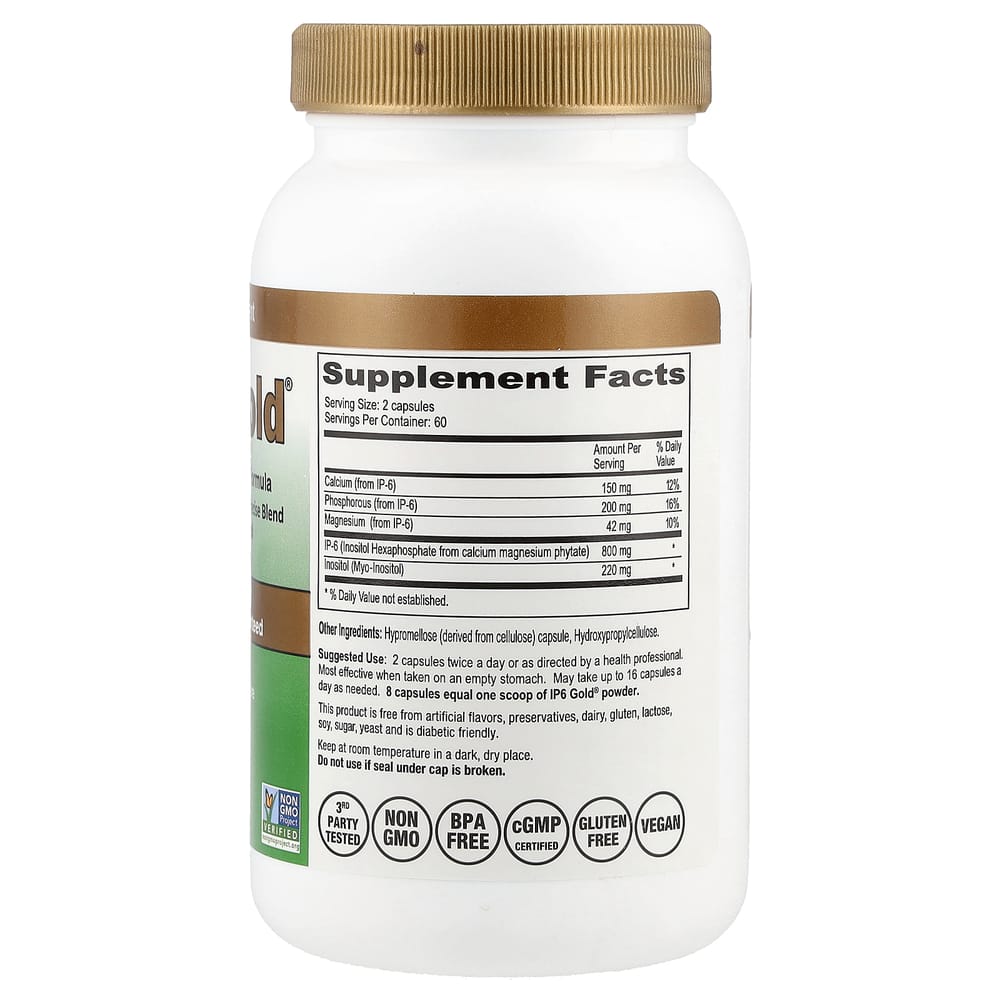 IP6 International IP6 Gold Formula Veggie Capsules, 120 Count