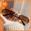 Xiaomi Мои новые металлические солнцезащитные очки для женщин Безрамные Изогнутые Модные Солнцезащитные Очки Высококачественные Трендовые Очки с Маленькой Рамкой 90322
