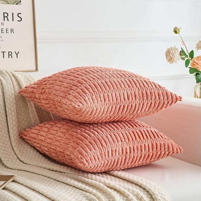 Мягкие Наволочки для Декоративных Подушек Вязание Мех Однотонный Чехол для Подушки Дивана Подушка для Талии Наволочка Защитный Чехол для Подушки Офисный Диван
