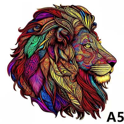 (TT-SZ-50-A5) 3D Wooden Animal Jigsaw Puzzle, Unisex, 12+ Age, CE Certified, Linden Wood, 50/150 Pieces, With Exquisite Box and Reference Drawing