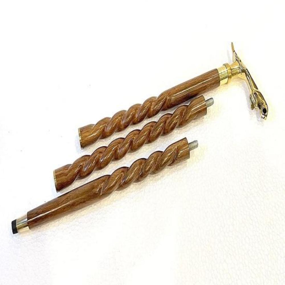 Деревянная трость с латунной ручкой в виде головы ягуара – ручная работа 93,98 см трость в подарок