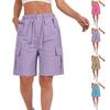 Women's Sports Shorts Casual Loose Solid Color High Waisted Pocket Shorts
