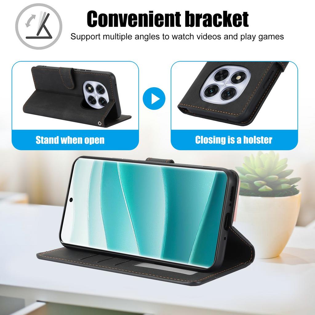 For Xiaomi Poco M8 Pro 5G/Redmi Note 15 Pro+ 5G (Global) Case PU Leather Phone Cover with Wallet Stand