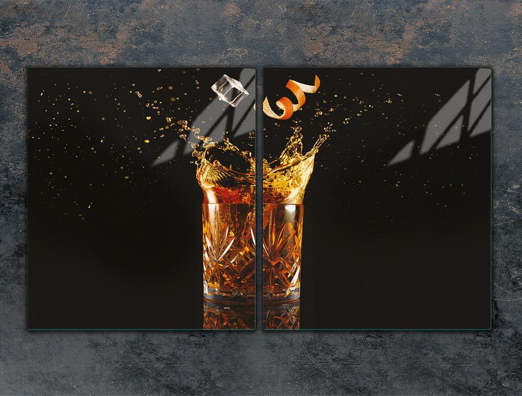 Glass stovetop protector 2x45x52 Whisky