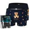 Cornette Men's Boxer Shorts Navy Blue Set of 2 Teddy Bears Cotton