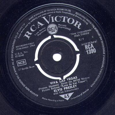 7-дюймовая пластинка ELVIS PRESLEY Viva Las Vegas RCA1390 Rca Victor 1964 UK Rock Б/у