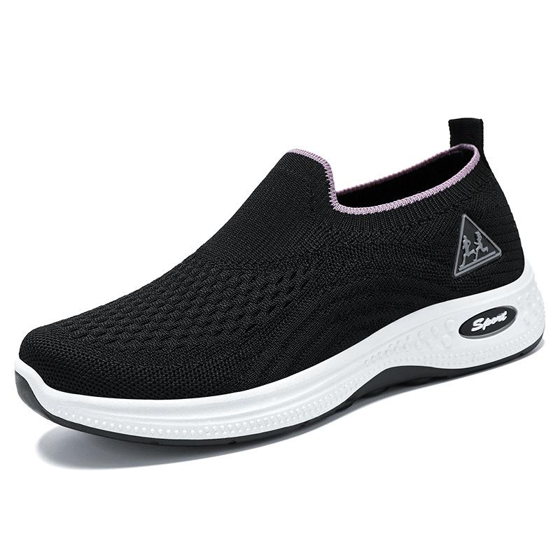 Женская обувь лето пара полиуретановые повседневные туфли удобные и дышащие туфли на платформе туфли для мамы модные одинарные туфли