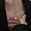 Sterling Silver Pearl Neck Chain Light Luxury Necklace Niche Women's Collarbone Chain