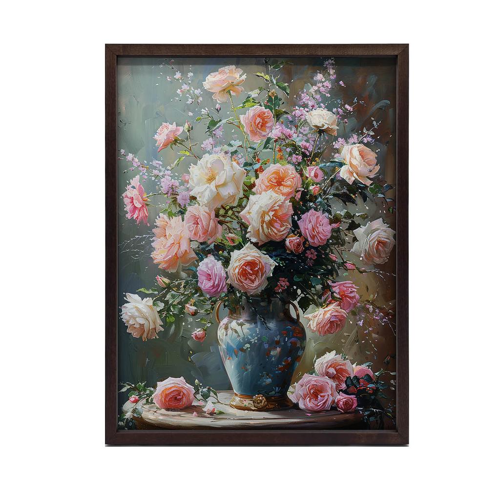 Timeless Bouquet Timeless Bouquet, 30X40 Cm, Dark Brown Wooden Frame, 230 Gsm Matte Paper