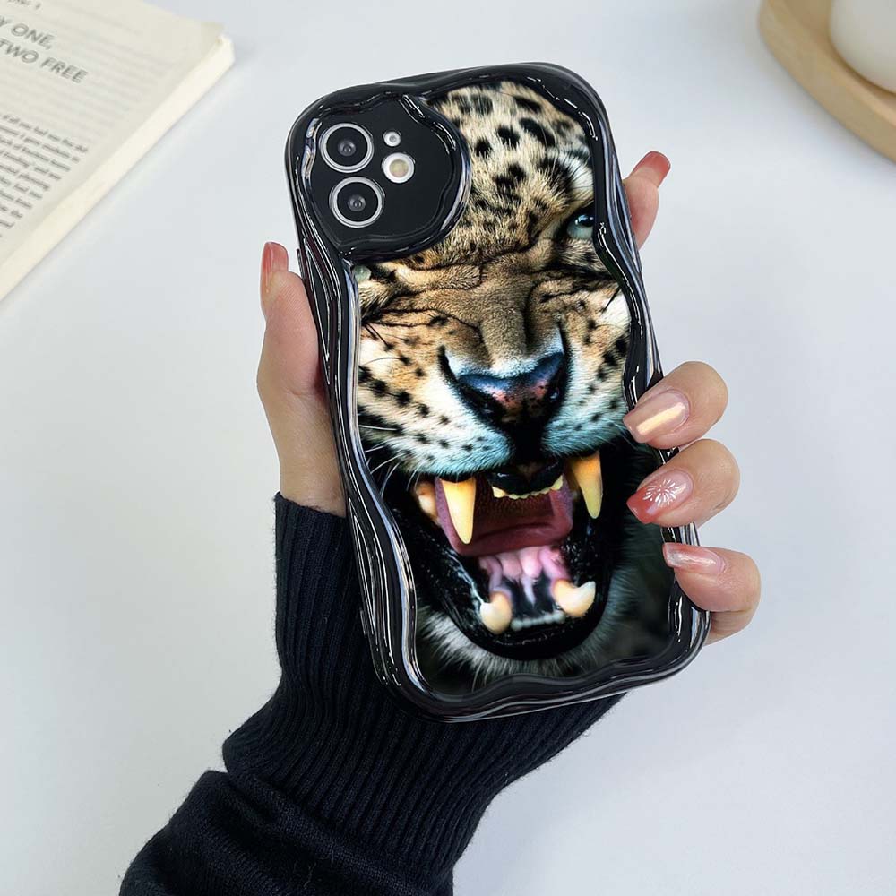 Чехлы для Samsung Galaxy A13 A14 A54 Xiaomi Poco X5 F4 Redmi 13C 12C 10C Huawei Honor 90 Lite A51 Мягкий чехол с эксклюзивным рисунком тигра и леопарда Кремовый узор