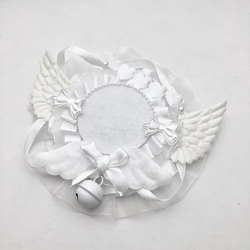 5.8cm Cute Creative Design Badge Pin Holder Kawaii Wings Lace Bow Kpop Badge Clip Displaying Protector Photocard Badge Holder