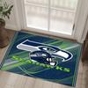 Seattle Seahawks Design Crystal Velvet Carpet Cozy Non?Slip Printed Rug For Bedroom Living Room Entrance