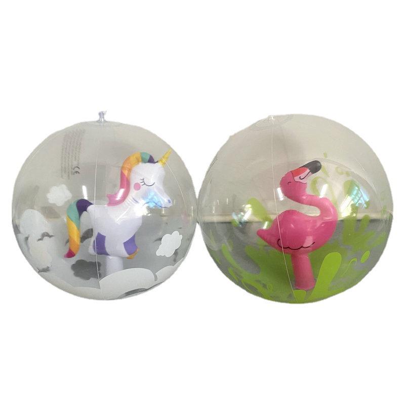 Unicorn Beach Ball: Parent-Child Inflatable Toy for Early Education and Beginner Swimming.