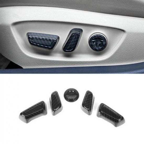 Carbon Fiber 5X Seat Adjustment Switch Cover Trim For Toyota Avalon 2019-2021