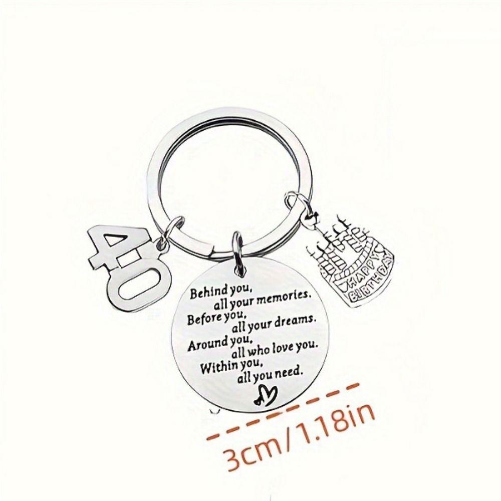 Подвеска в виде торта из нержавеющей стали брелок для ключей на день рождения подарок на день рождения брелок ювелирные изделия