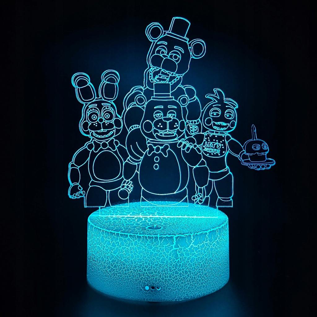 Fnaf Five Nights At Freddy's Led Night Light For Kids + Remote Control