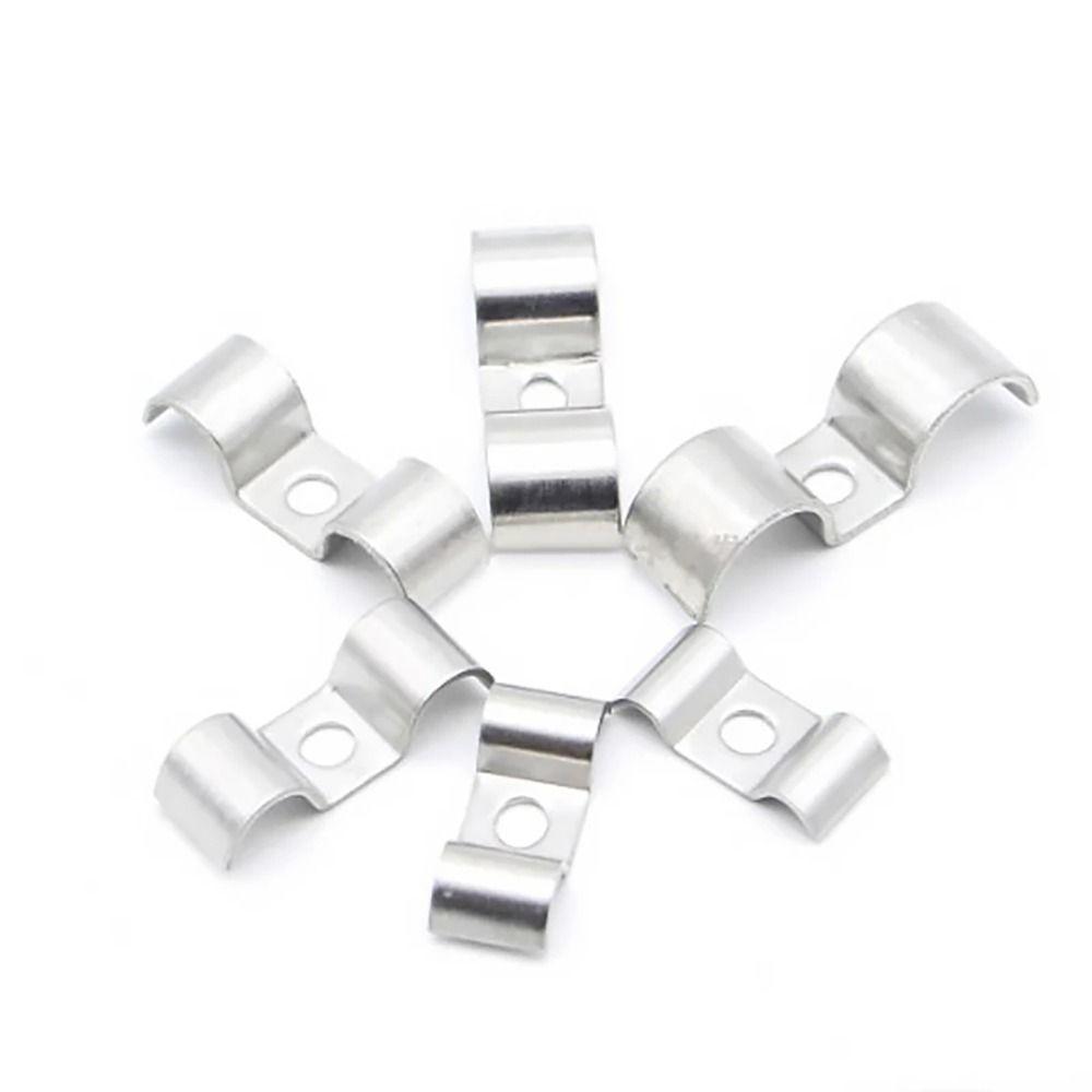 1Pcs Double Side Pipe Clamp M-Type Throat Hoop Horseback Pipe Line/Wire/Tubing/Gas Hose Pipe