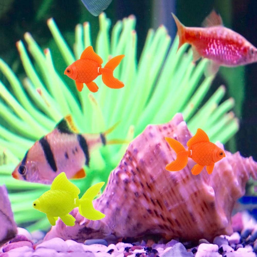 10pcs Simulation Realistic Goldfish Decorative Moving Goldfish Floating Goldfish Landscaping
