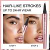 4 Fork Tip Eyebrow Pencil 3D Microblading Waterproof Dark Brown Natural Color Fine Stroke Eyebrow Pencil Ladies Makeup