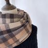 Plaid Scarf - Premium Soft Warm Knit Shawl with Earthy Tones, Vintage Modern Design for Winter Fashion & Layering, Durable Cozy Accessory