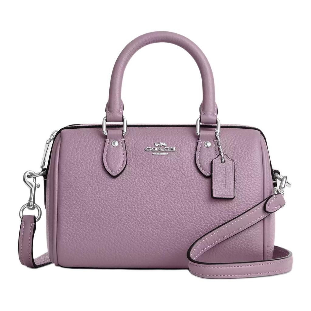 Coach Роуэн Изысканная сумка-тоут из фактурной кожи Мини Женская Фиолетовая CW328-SVNII