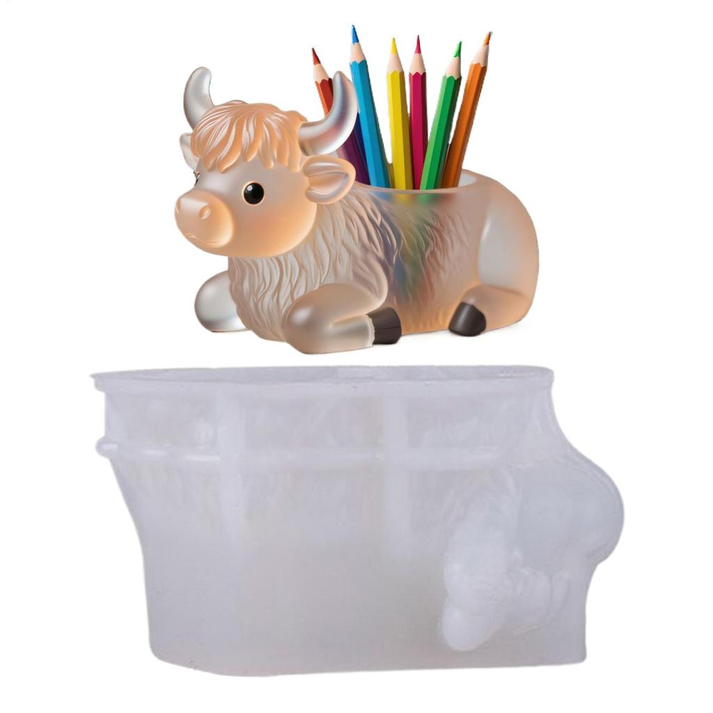 Формы для коров Силиконовая форма для украшений в виде коров для дома 3D милое украшение лежачая форма для школы газона Рождества сада фермерского дома