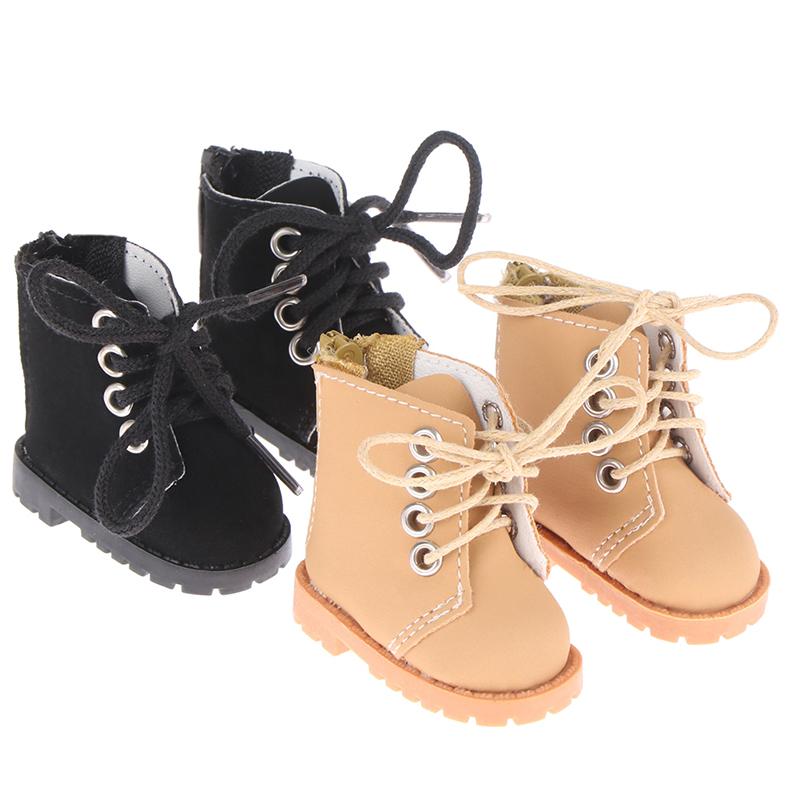 1Pair 1/6 Dolls Shoes Martin Boots Diy Mini Shoes For Doll Accessories Toys