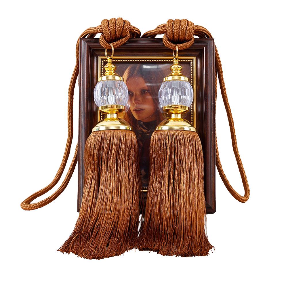 1 пара европейских искусственных хрустальных кисточек с бахромой для штор с подхватом на спине, оконные шторы, декор