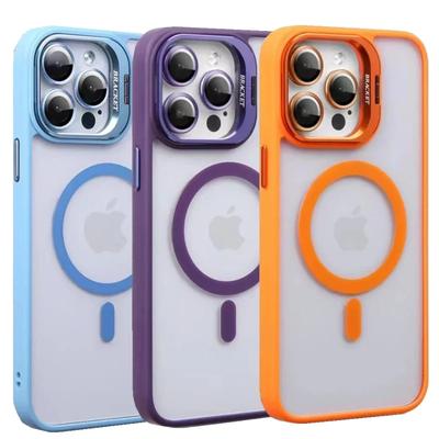 Модный Чехол-подставка с кольцом для Magsafe Для iPhone 17 16 15 14 13 12 11 Pro Max Магнитный Чехол для Беспроводной Зарядки С Защитой Линзы