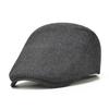 Spring and Autumn New Fashion Woolen Forward Cap, Men's and Women's Outdoor Sunshade Beret Vintage Artist Painter FlatHat Duckbill Peaked Cap