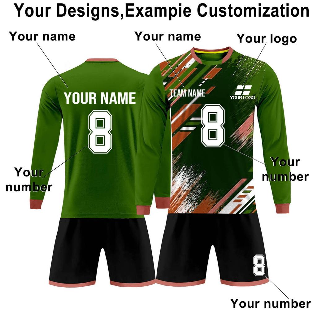 Personalised Shirts Kit Mens Girls With Name Number Custom Football Jerseys For Boys Training Suit