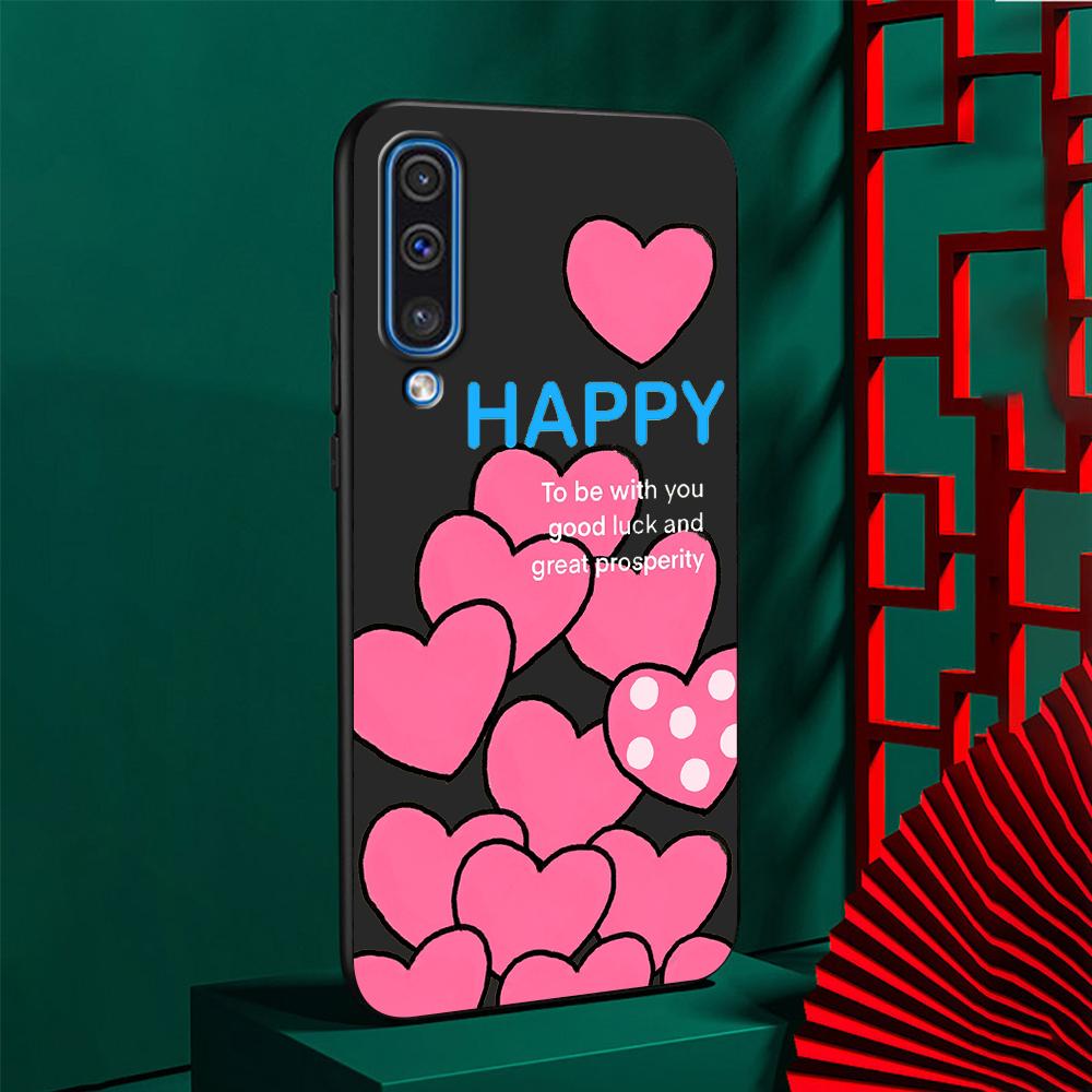 Милый чехол Love Heath для Samsung Galaxy A50 A10 A70 A30 A20s A20e A40 A10s A10e A90 5G A30s A60 A20, черный силиконовый чехол для телефона